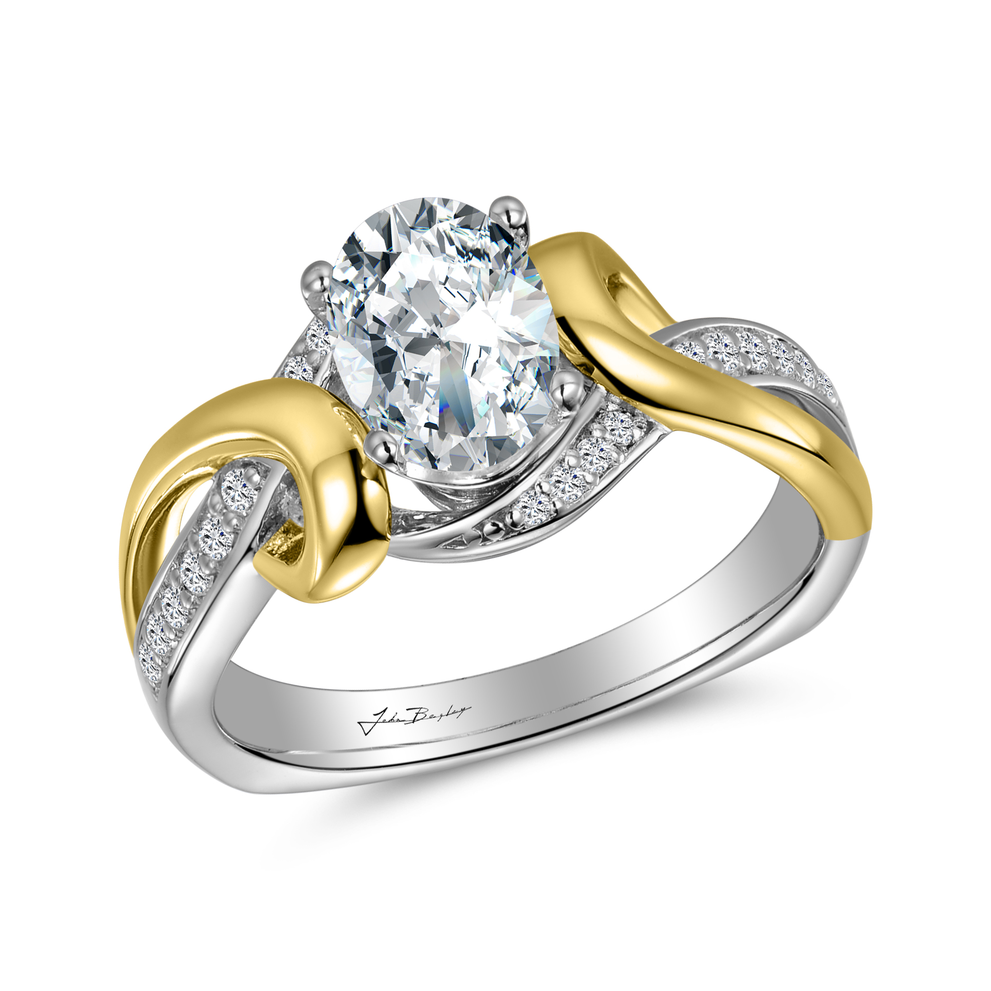 Yellow/White Engagement Ring