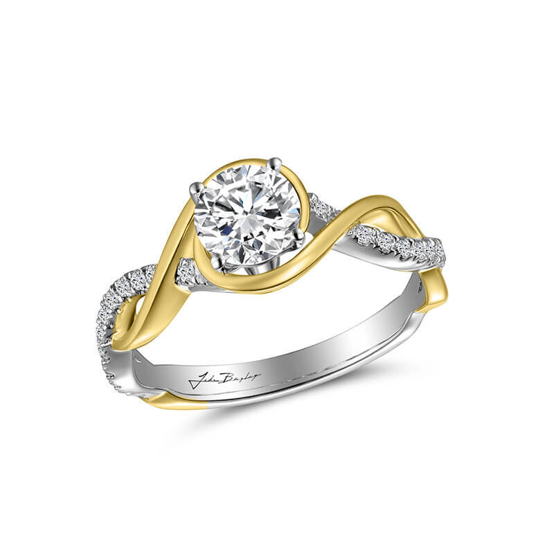White/Yellow Engagement Ring